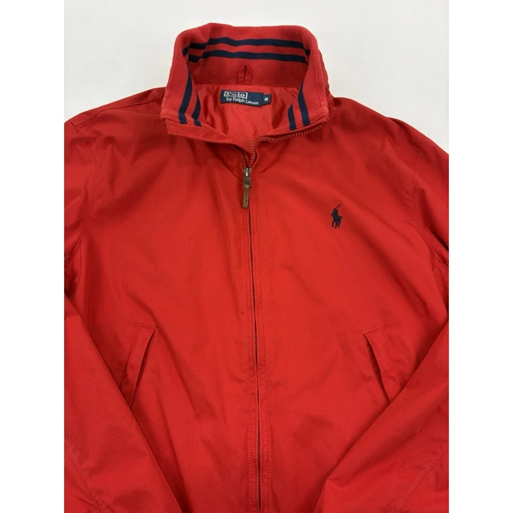 Polo Ralph Lauren Red Full Zip Jacket Windbreaker Nylon Mesh Lined Pony Men's M.